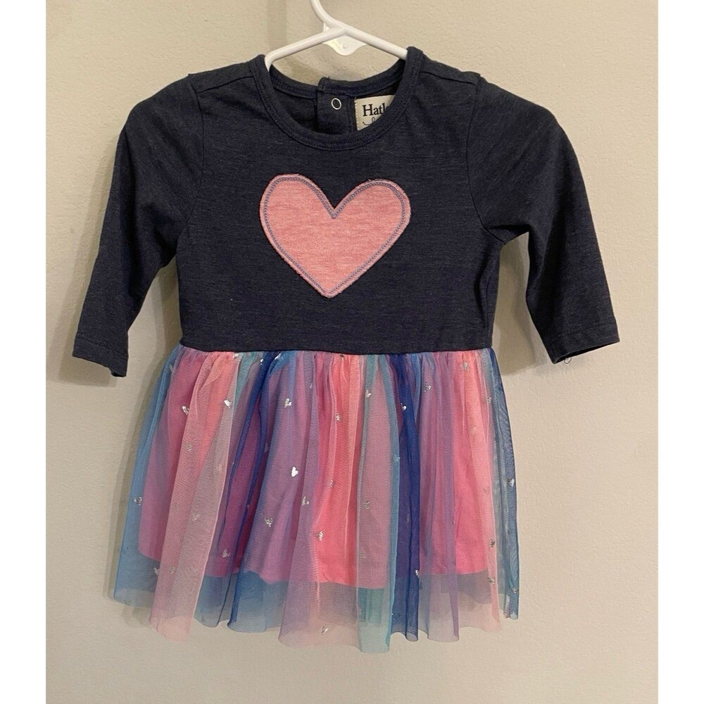 Hatley Heart Baby Girl Dress, Size 6-9 months